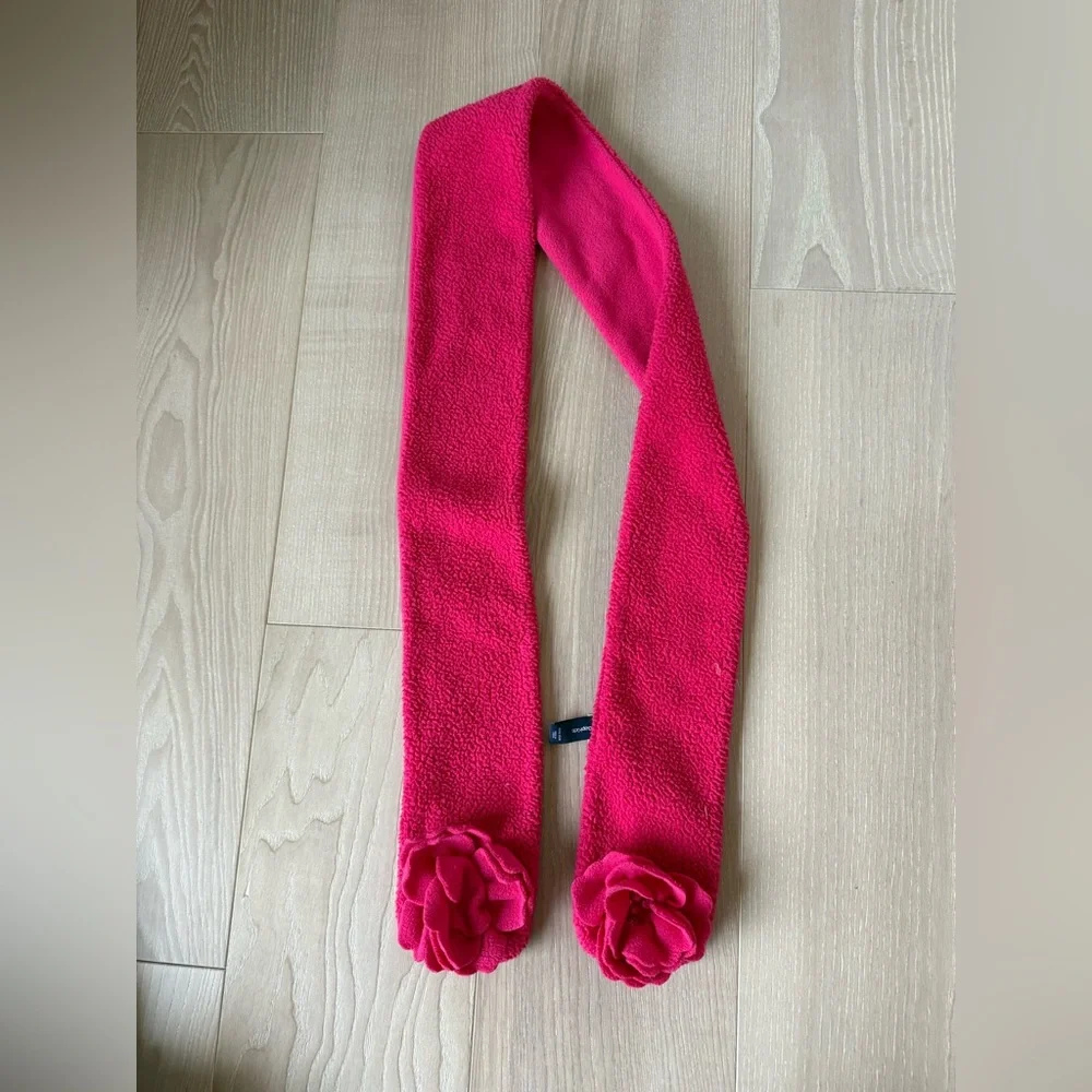 GAP Kids Pink Scarf with Floral Accents